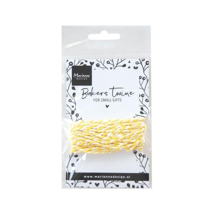 Marianne Design Bakers twine - yellow / white CA3228