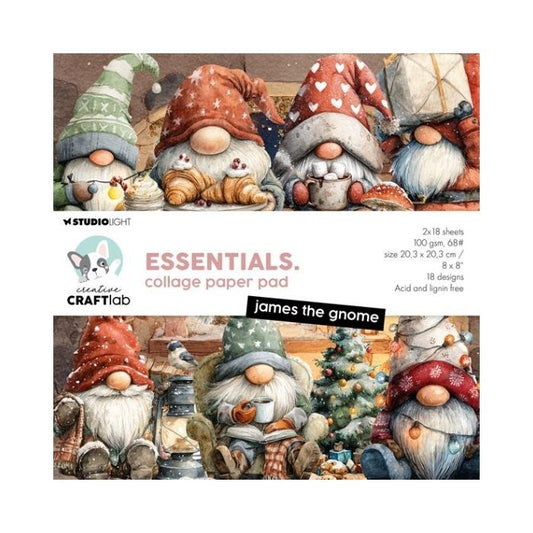 Studio Light Collage Paper Pad "James the gnome" CCL-ES-CPP495