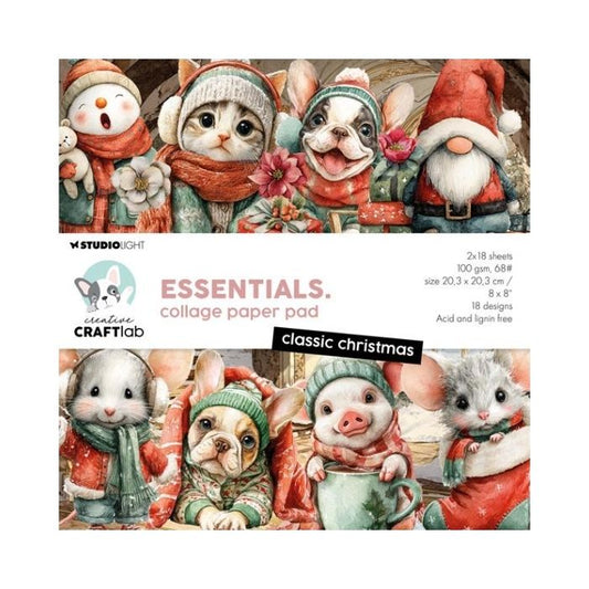 Studio Light Collage Paper Pad "Classic christmas" CCL-ES-CPP498