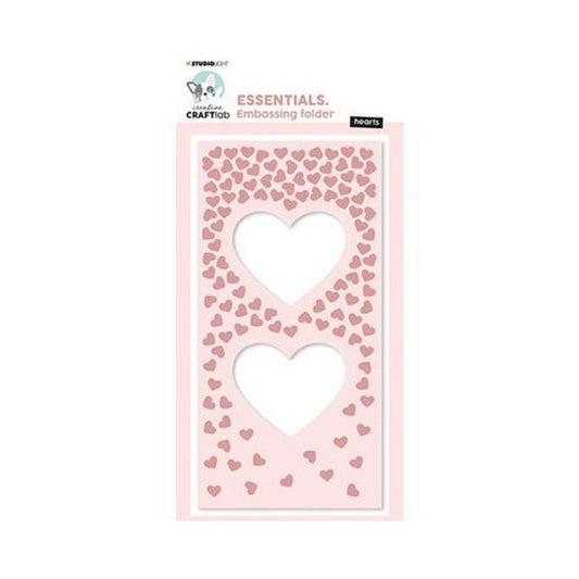 Studio Light Embossingfolder + Dies "Slimline Hearts"