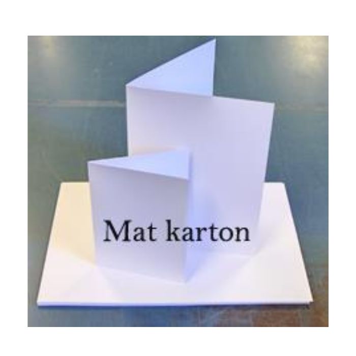 Kortkarton Hvidt 14x28 cm 200 gr. MAT