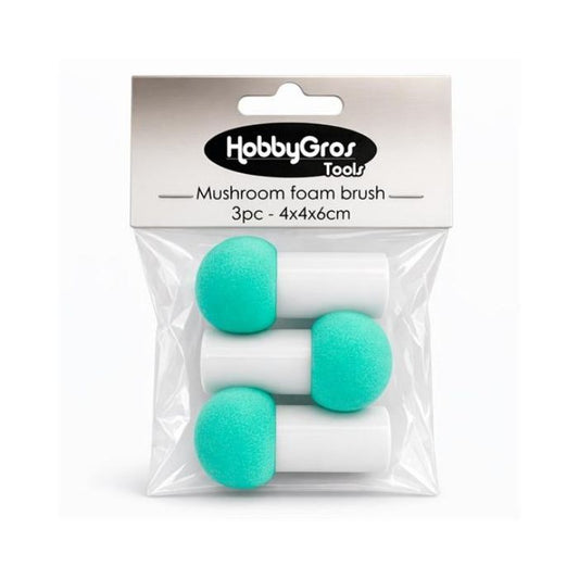 HobbyGros Tools "Mushroom Foam Brushes - 3pc" HGT037