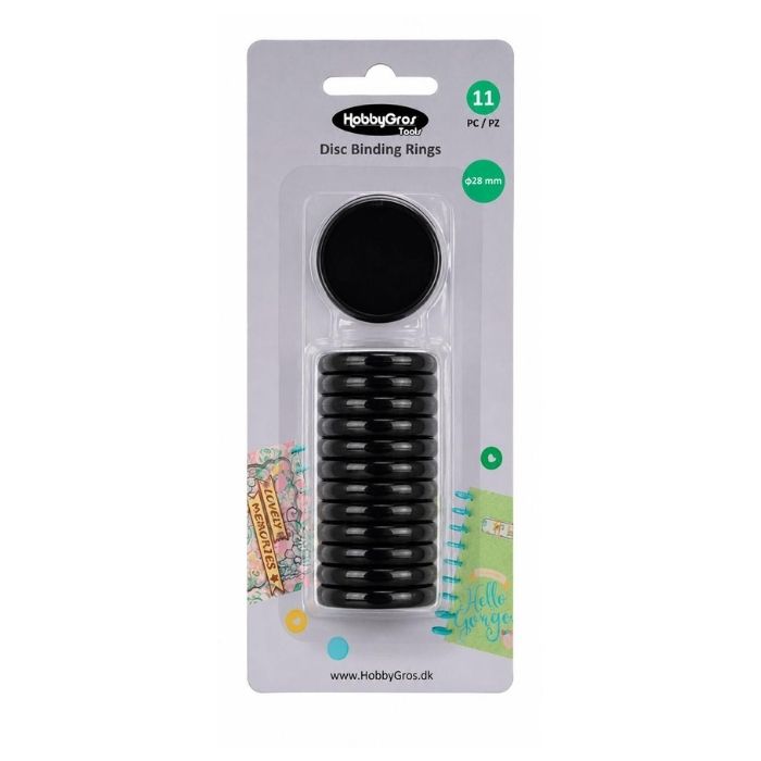 HobbyGros Tools "Disc Binding Rings - Black" HGT051