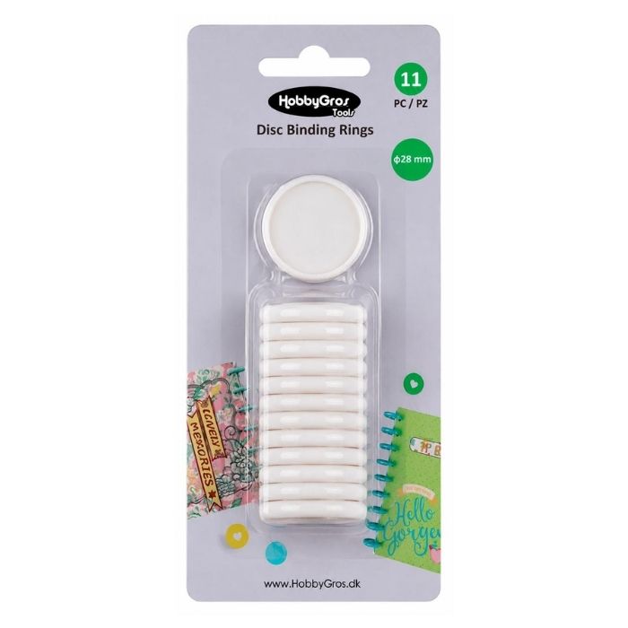 HobbyGros Tools "Disc Binding Rings - White" HGT052