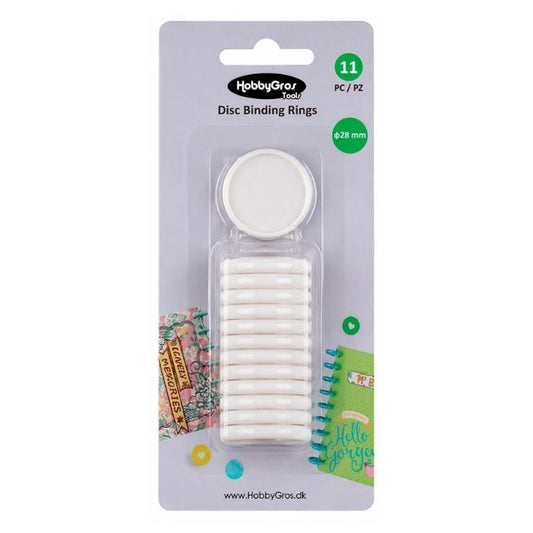 HobbyGros Tools "Disc Binding Rings - White" HGT052