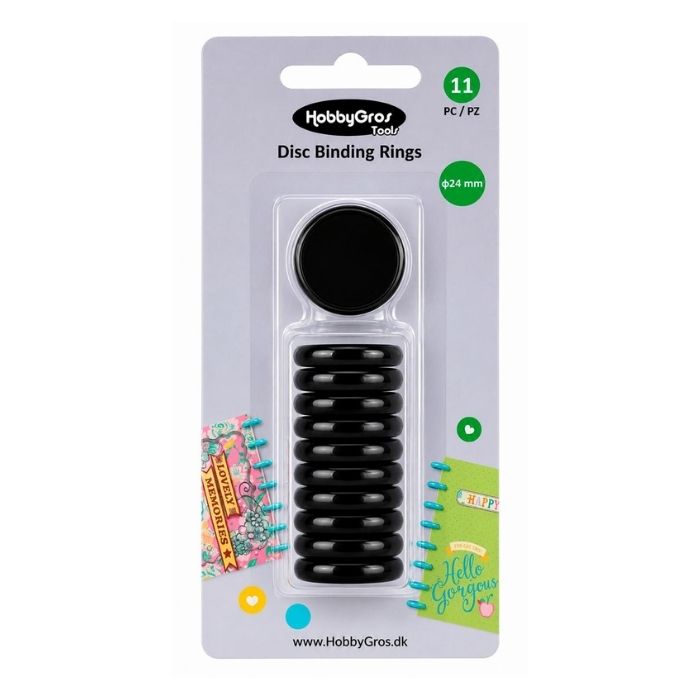 HobbyGros Tools "Disc Binding Rings - Black" HGT053