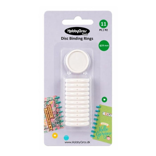 HobbyGros Tools "Disc Binding Rings - White" HGT054