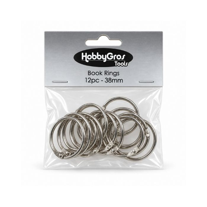 HobbyGros Tools "Book rings - 38mm - 12 pcs" HGT057