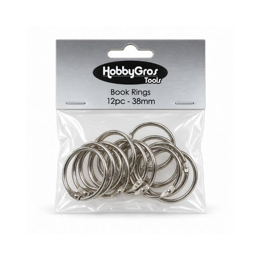 HobbyGros Tools "Book rings - 38mm - 12 pcs" HGT057