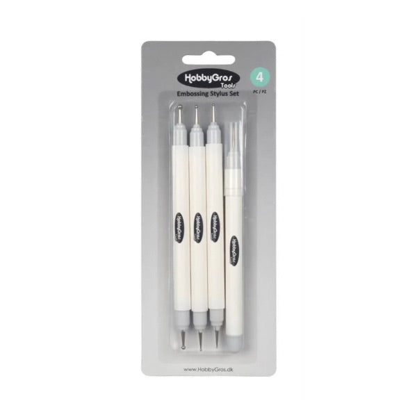 HobbyGros Tools "Embossing Set + Piercing Tool (4 pcs)"