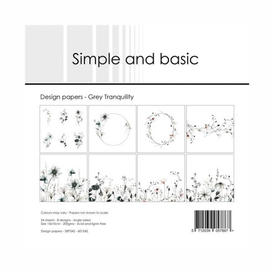 Simple and Basic Design Papers "Grey Tranquility" SBP542