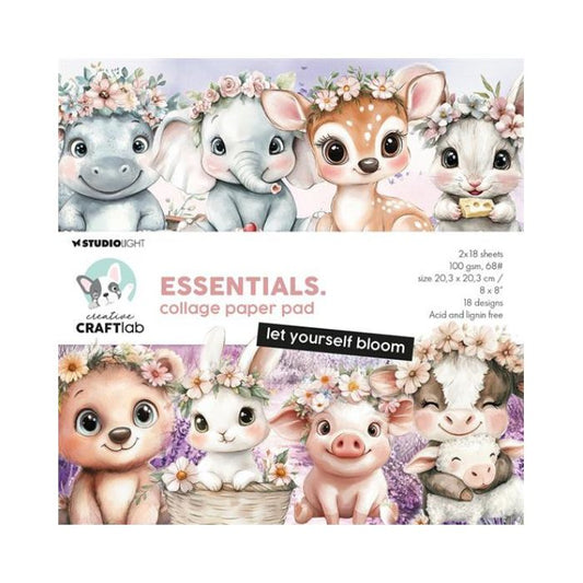 Studio Light Collage Paper Pad "Let Yourself Bloom"