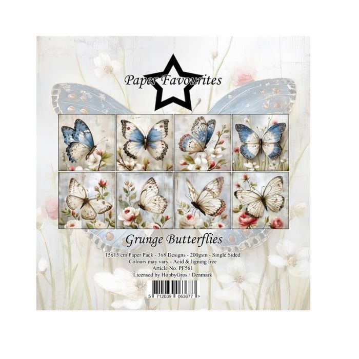 Paper Favourites Paper Pack "Grunge Butterflies" PF561