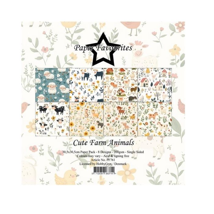Paper Favourites Paper Pack "Cute Farm Animals" PF761