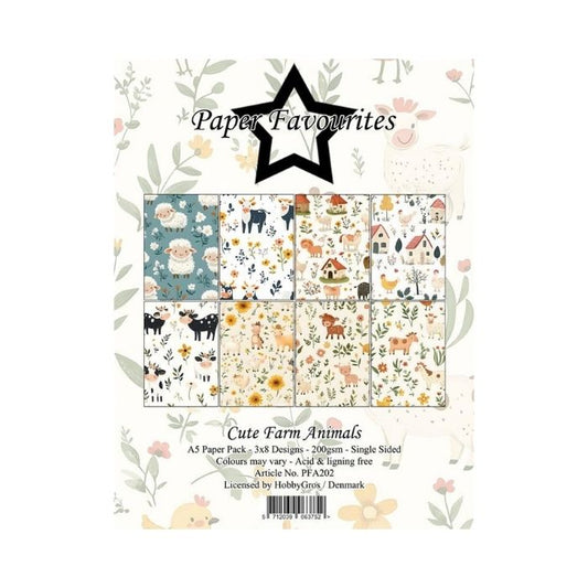 Paper Favourites Paper Pack "Cute Farm Animals" PFA202