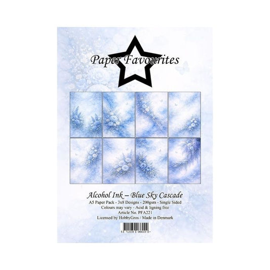 Paper Favourites Paper Pack "Alcohol Ink – Blue Sky Cascade" PFA221