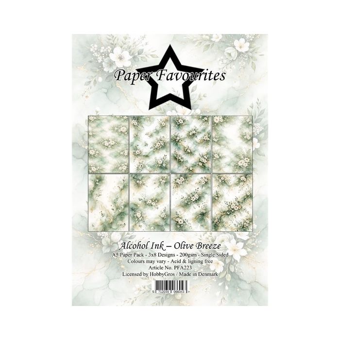 Paper Favourites Paper Pack "Alcohol Ink – Olive Breeze" PFA223