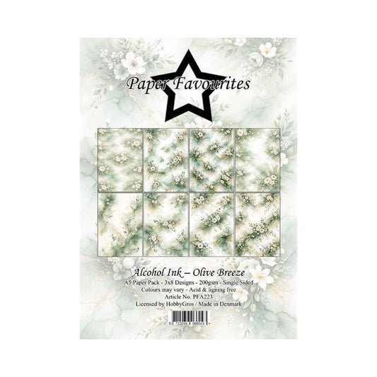 Paper Favourites Paper Pack "Alcohol Ink – Olive Breeze" PFA223