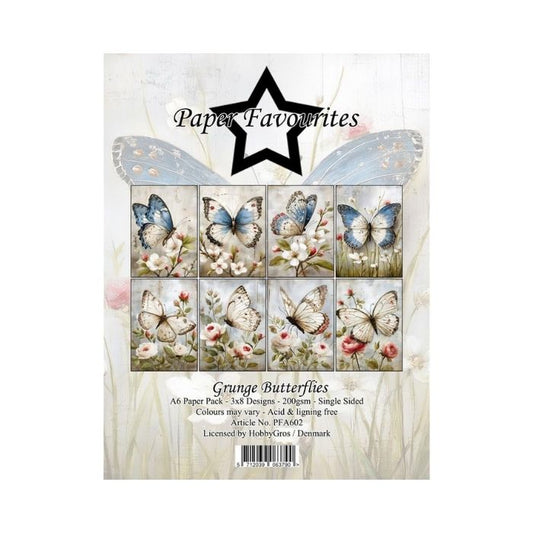 Paper Favourites Paper Pack "Grunge Butterflies" PFA602