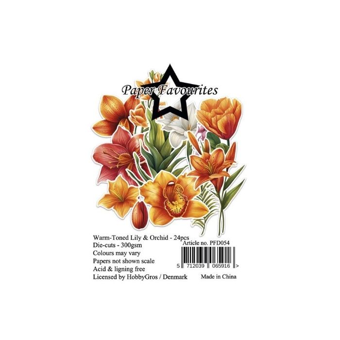 Paper Favourites Die-Cuts "Warm-Toned Lily & Orchid" PFD054
