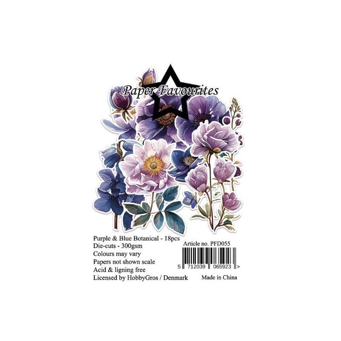 Paper Favourites Die-Cuts "Purple & Blue Botanical" PFD055