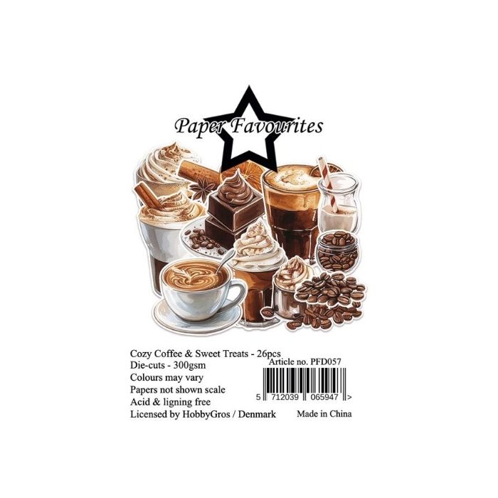 Paper Favourites Die-Cuts "Cozy Coffee & Sweet Treats" PFD057