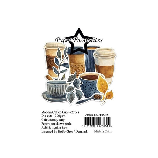 Paper Favourites Die-Cuts "Modern Coffee Cups" PFD058