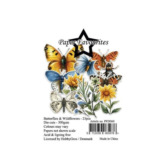 Paper Favourites Die-Cuts "Butterflies & Wildflowers" PFD060