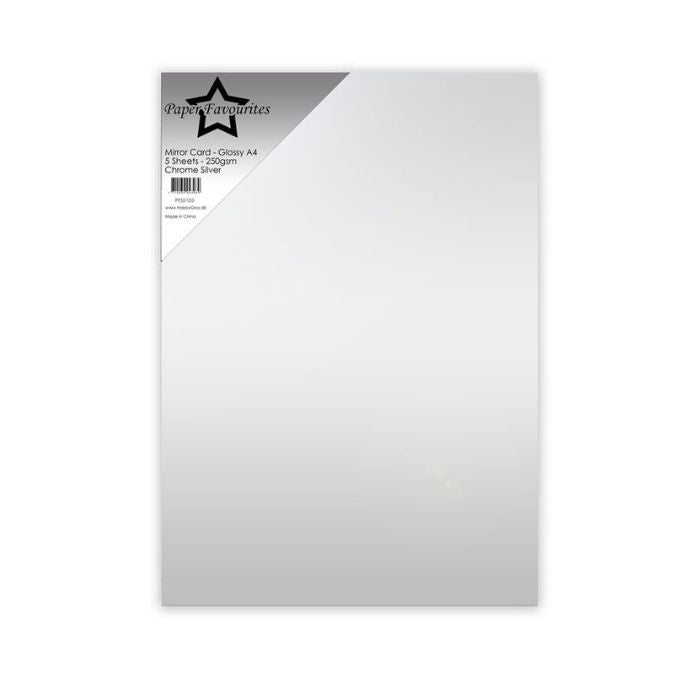 Paper Favourites Mirror Card Glossy "Chrome Silver" PFSS103