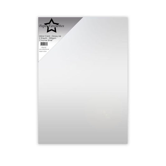 Paper Favourites Mirror Card Glossy "Chrome Silver" PFSS103