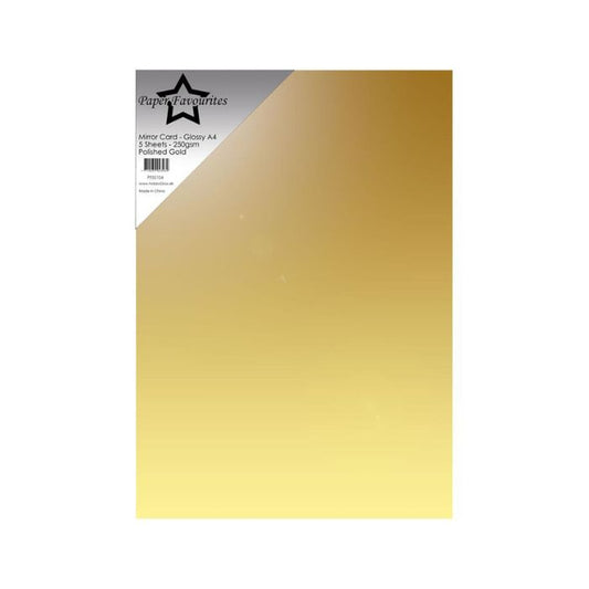 Paper Favourites Mirror Card Glossy "Polished Gold" PFSS104