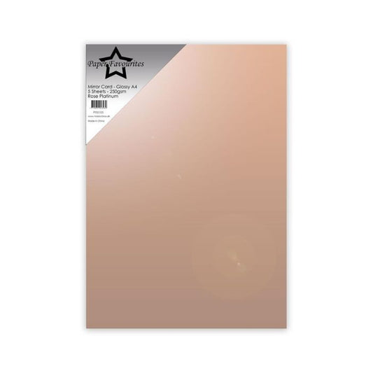 Paper Favourites Mirror Card Glossy "Rose Platinum" PFSS105