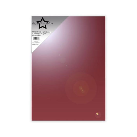 Paper Favourites Mirror Card Glossy "Opera Red" PFSS110