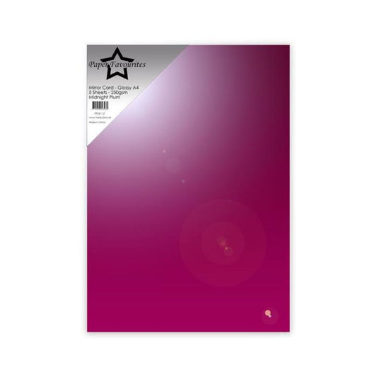 Paper Favourites Mirror Card Glossy "Midnight Plum" PFSS112