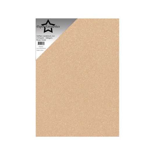Paper Favourites Glitter Cardstock "Rose Gold" PFSS210