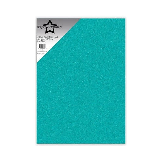 Paper Favourites Glitter Cardstock "Ice Blue" PFSS216