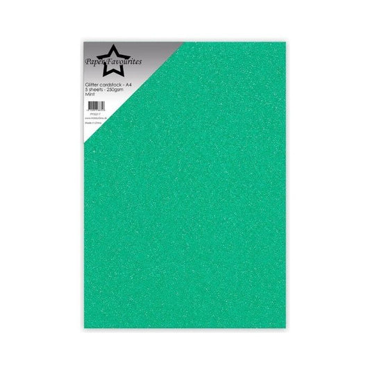 Paper Favourites Glitter Cardstock "Mint" PFSS217