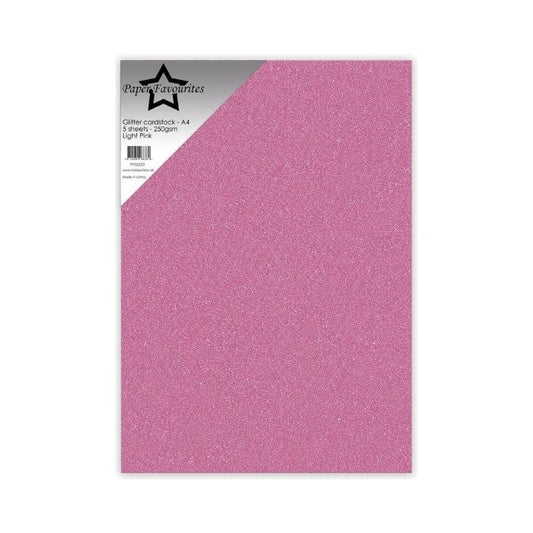 Paper Favourites Glitter Cardstock "Light Pink" PFSS220