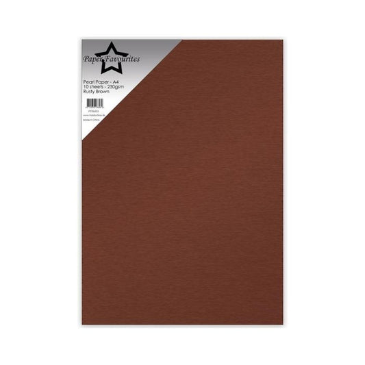 Paper Favourites Pearl Paper "Rusty Brown" PFSS433