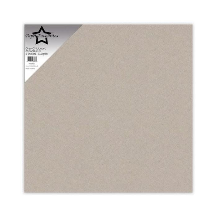Paper Favourites Grey Chipboard 30,5x30,5cm PFSS922