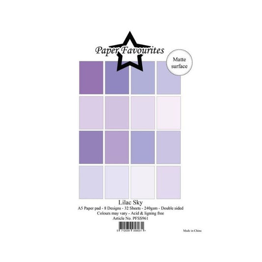 Paper Favourites Paper Pack "Solid Colours - Lilac Sky" PFSS961