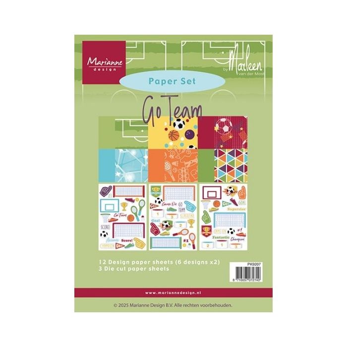 Marianne Design Paperpad "Go team by Marleen" PK9207