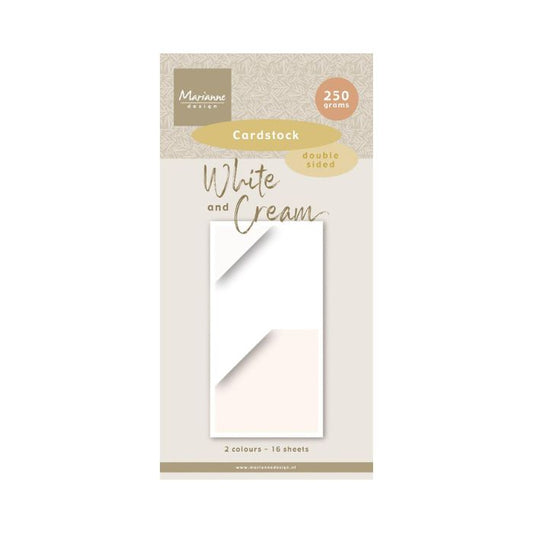 Marianne Design Paperpad "White & Cream - Cardstock" PK9211