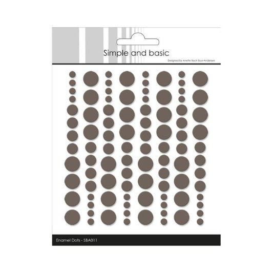 Simple and Basic Enamel Dots "Warm Grey (96 pcs)" SBA011