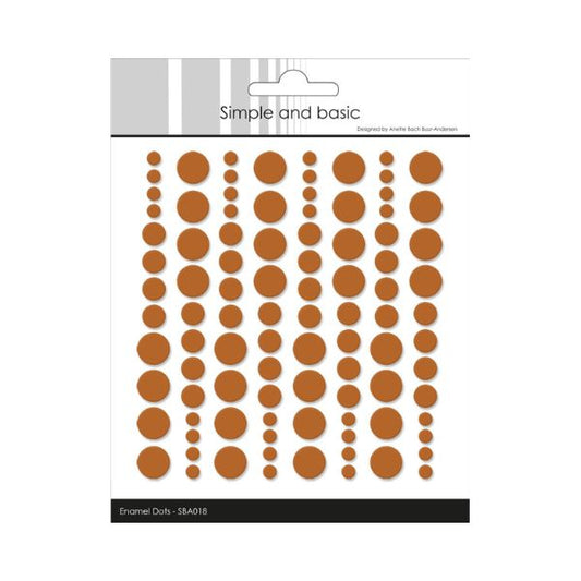 Simple and Basic Enamel Dots "Cognac (96 pcs)" SBA018