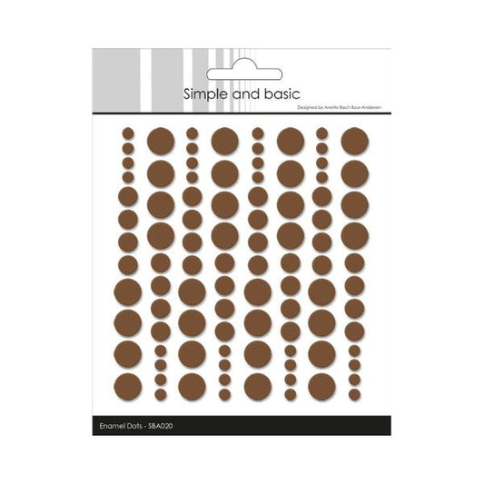 Simple and Basic Enamel Dots "Chocolate Brown" (96 pcs)" SBA020