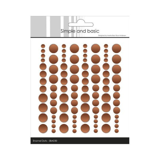 Simple and Basic Enamel Dots "Metallic Copper - Matte" SBA030