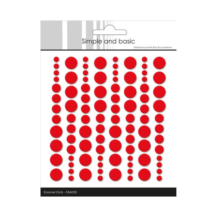 Simple and Basic Enamel Dots "Pink Red" (96 pcs)" SBA035