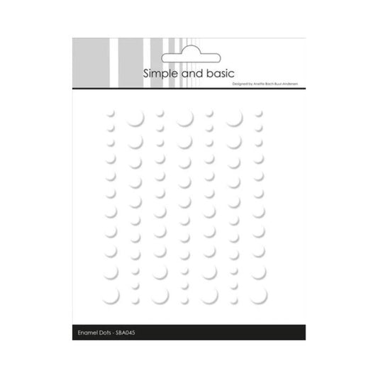 Simple and Basic Matte Enamel Dots "Soft White - (77 pcs)" SBA045