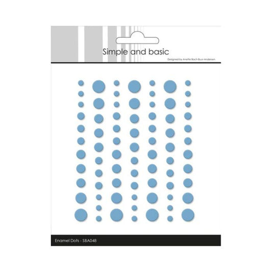 Simple and Basic Matte Enamel Dots "Light Blue - (77 pcs)" SBA048